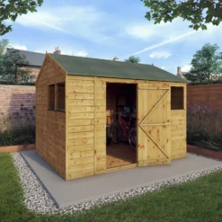 Mercia 10ft X 8ft Premium Shiplap Reverse Apex Shed - Including Installation -Garden Care Shop 13555795 3994949333118945