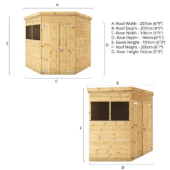 Mercia 7ft X 7ft Premium Shiplap Corner Shed - Including Installation -Garden Care Shop 13555799 1634949336185218