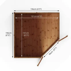 Mercia 7ft X 7ft Premium Shiplap Corner Shed - Including Installation -Garden Care Shop 13555799 1634949336262552