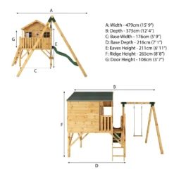 Mercia 5ft X 6ft Honeysuckle Wooden Playhouse - Installation Included -Garden Care Shop 13555816 2104951880055144