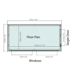 Mercia 8ft X 4ft Premium Shiplap Modular Pent Shed -Garden Care Shop 13555851 1574949336475840