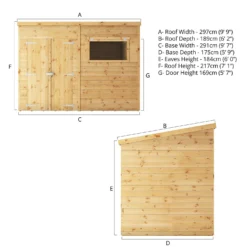 Mercia 10ft X 6ft Premium Shiplap Pent Shed -Garden Care Shop 13555856 1415011477954350