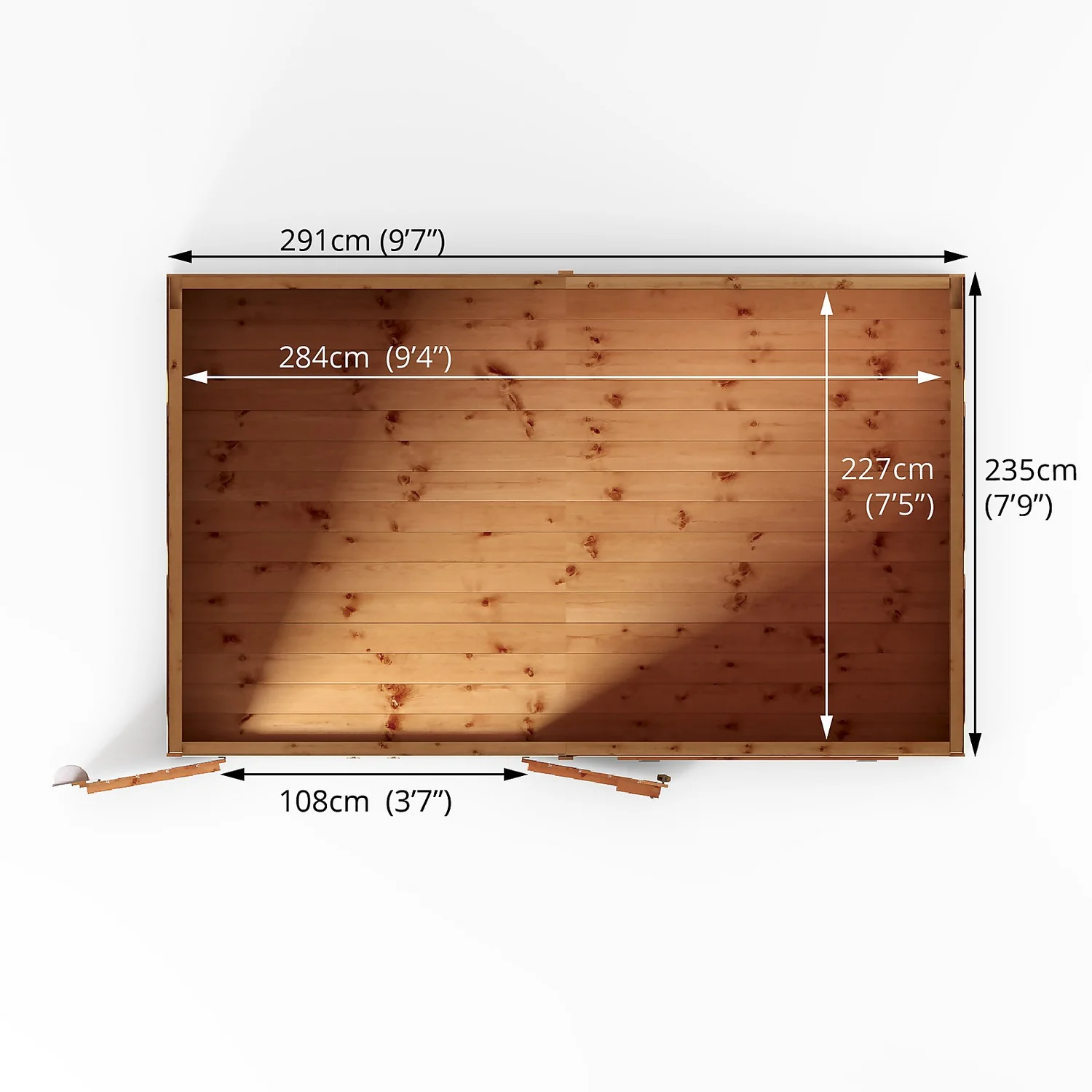Mercia 10ft X 8ft Premium Shiplap Pent Shed - Including Installation 12 Mercia 10ft X 8ft Premium Shiplap Pent Shed - Including Installation - Image 10