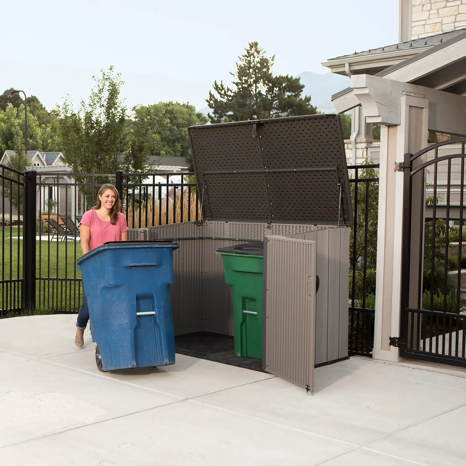 Lifetime Horizontal Plastic Outdoor Storage Shed 4 Lifetime Horizontal Plastic Outdoor Storage Shed - Image 2