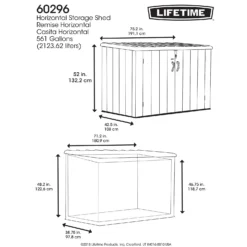 Lifetime Horizontal Plastic Outdoor Storage Shed 14 Lifetime Horizontal Plastic Outdoor Storage Shed -Garden Care Shop 13660824 1614949050899666