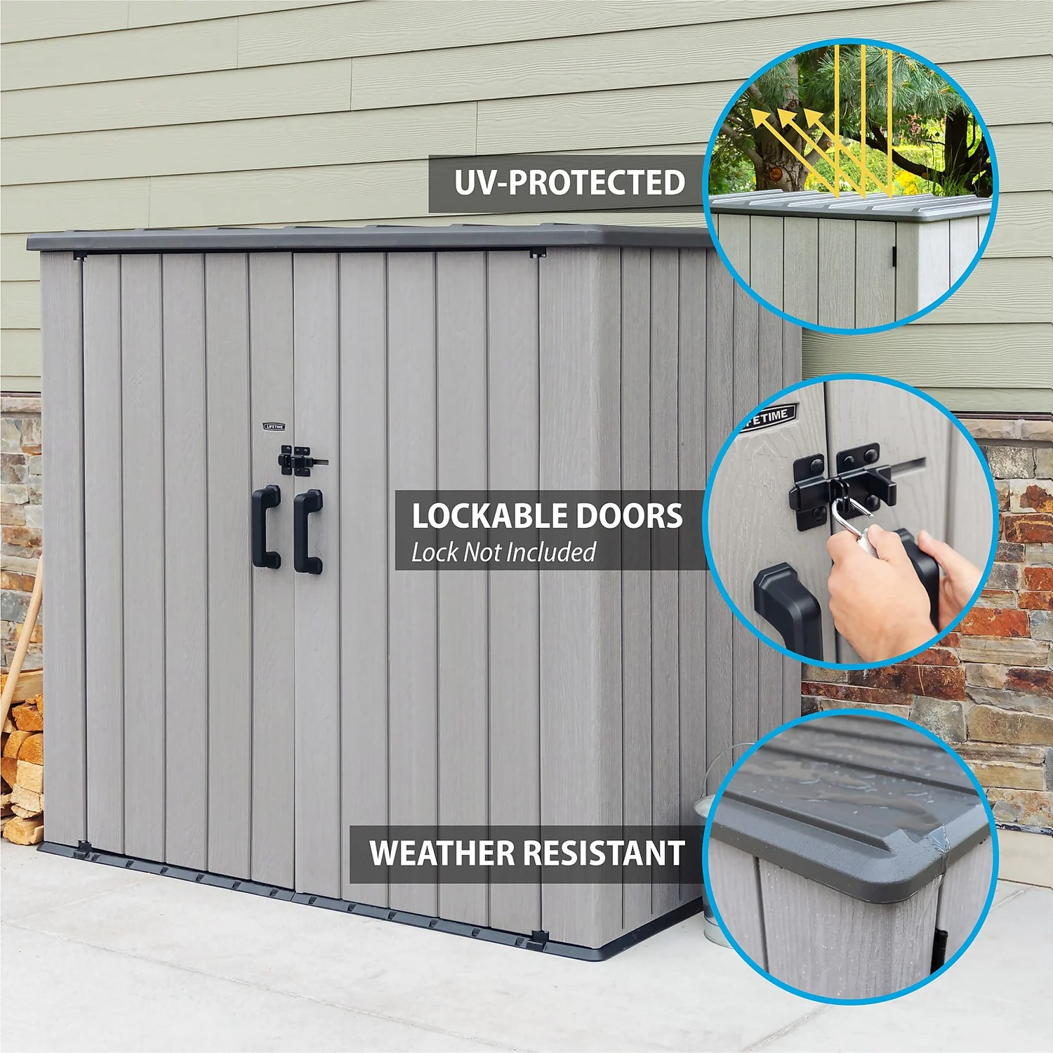 Lifetime Plastic Outdoor Utility Shed 5 Lifetime Plastic Outdoor Utility Shed - Image 3