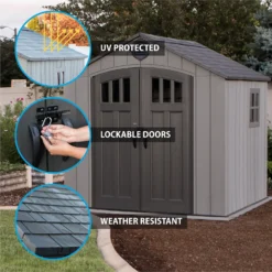 Lifetime Plastic Outdoor Storage Shed - 8x7.5ft 12 Lifetime Plastic Outdoor Storage Shed - 8x7.5ft -Garden Care Shop 13660827 1334949053189080