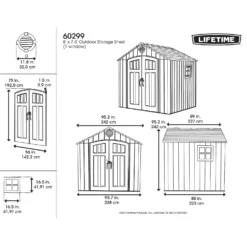 Lifetime Plastic Outdoor Storage Shed - 8x7.5ft 13 Lifetime Plastic Outdoor Storage Shed - 8x7.5ft -Garden Care Shop 13660827 1744949053235238