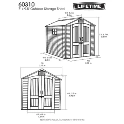 Lifetime Plastic Outdoor Storage Shed - 7x9.5ft 11 Lifetime Plastic Outdoor Storage Shed - 7x9.5ft -Garden Care Shop 13660828 1714949045989926