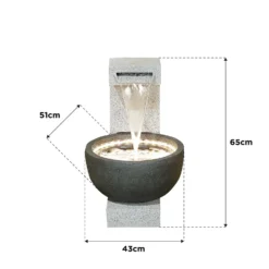 Stylish Fountain Solitary Pour Water Feature With LEDs -Garden Care Shop 13846046 1294978880968719