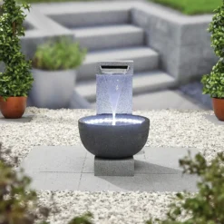 Stylish Fountain Solitary Pour Water Feature With LEDs -Garden Care Shop 13846046 4544962028419153