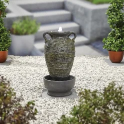 Stylish Fountain Rippling Vase Water Feature With LEDs -Garden Care Shop 13846051 2064962028400313
