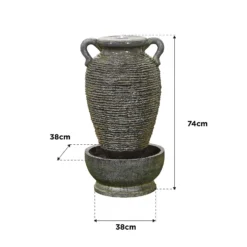 Stylish Fountain Rippling Vase Water Feature With LEDs -Garden Care Shop 13846051 5334978881050739
