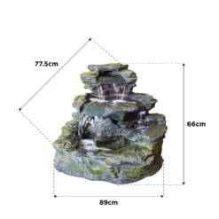 Stylish Fountain Garda Falls Water Feature With LEDs -Garden Care Shop 13846065 2124978881057603