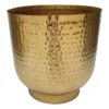 Hammered Brass Indoor Plant Pot - 16cm -Garden Care Shop 13887185 1534999809846273