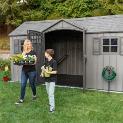 Lifetime 15 X 8ft Rough Cut Dual Entry Outdoor Storage Shed - Installation Included 14 Lifetime 15 X 8ft Rough Cut Dual Entry Outdoor Storage Shed - Installation Included -Garden Care Shop 13911316 1134978027782540