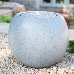 Stylish Fountain Nara Ripple Garden Water Feature With LEDs -Garden Care Shop 13947171 7665005844791440