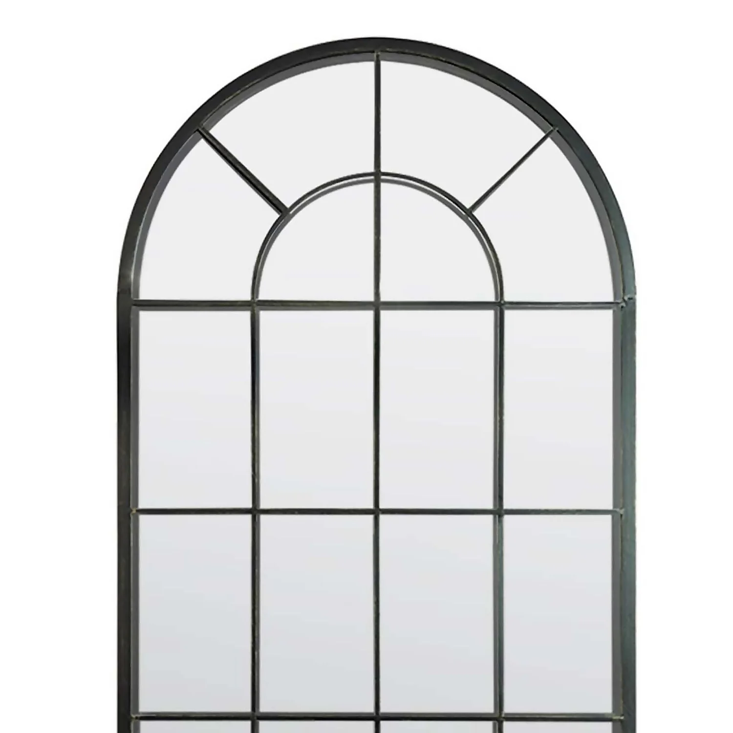 MirrorOutlet Somerley Lotus Arch Antique Black Large Garden Mirror - 140x65cm 4 MirrorOutlet Somerley Lotus Arch Antique Black Large Garden Mirror - 140x65cm - Image 2