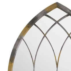 MirrorOutlet Rose Garden Rustic Arch Extra Large Metal Garden Mirror - 161x72cm -Garden Care Shop 13950562 1394987139108541