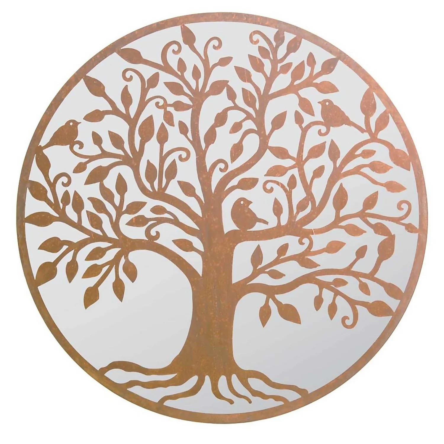 MirrorOutlet Bird Round Garden Mirror - 100cm 4 MirrorOutlet Bird Round Garden Mirror - 100cm - Image 2