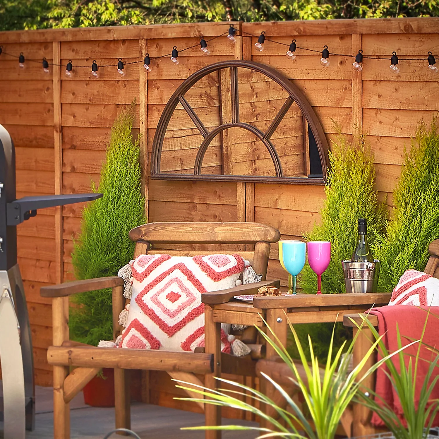 Half Moon Aged Arch Garden Mirror 4 Half Moon Aged Arch Garden Mirror - Image 2