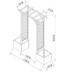 Homebase Wooden Garden Arched Trellis With Planters 15 Homebase Wooden Garden Arched Trellis With Planters -Garden Care Shop 13967032 2065060441143863