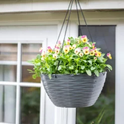 Wave Hanging Basket Charcoal - 35cm -Garden Care Shop 13973619 5855011239782385