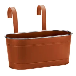 12in Fence And Balcony Hanging Planter - Terracotta
