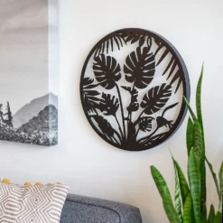 Jungle Leaf Garden Wall Art 35cm - Black 9 Jungle Leaf Garden Wall Art 35cm - Black -Garden Care Shop 13981006 7305005835382876