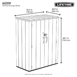 LIFETIME 1500L Vertical Storage Shed - Rough-Cut Brown 15 LIFETIME 1500L Vertical Storage Shed - Rough-Cut Brown -Garden Care Shop 13997404 6944999835363736