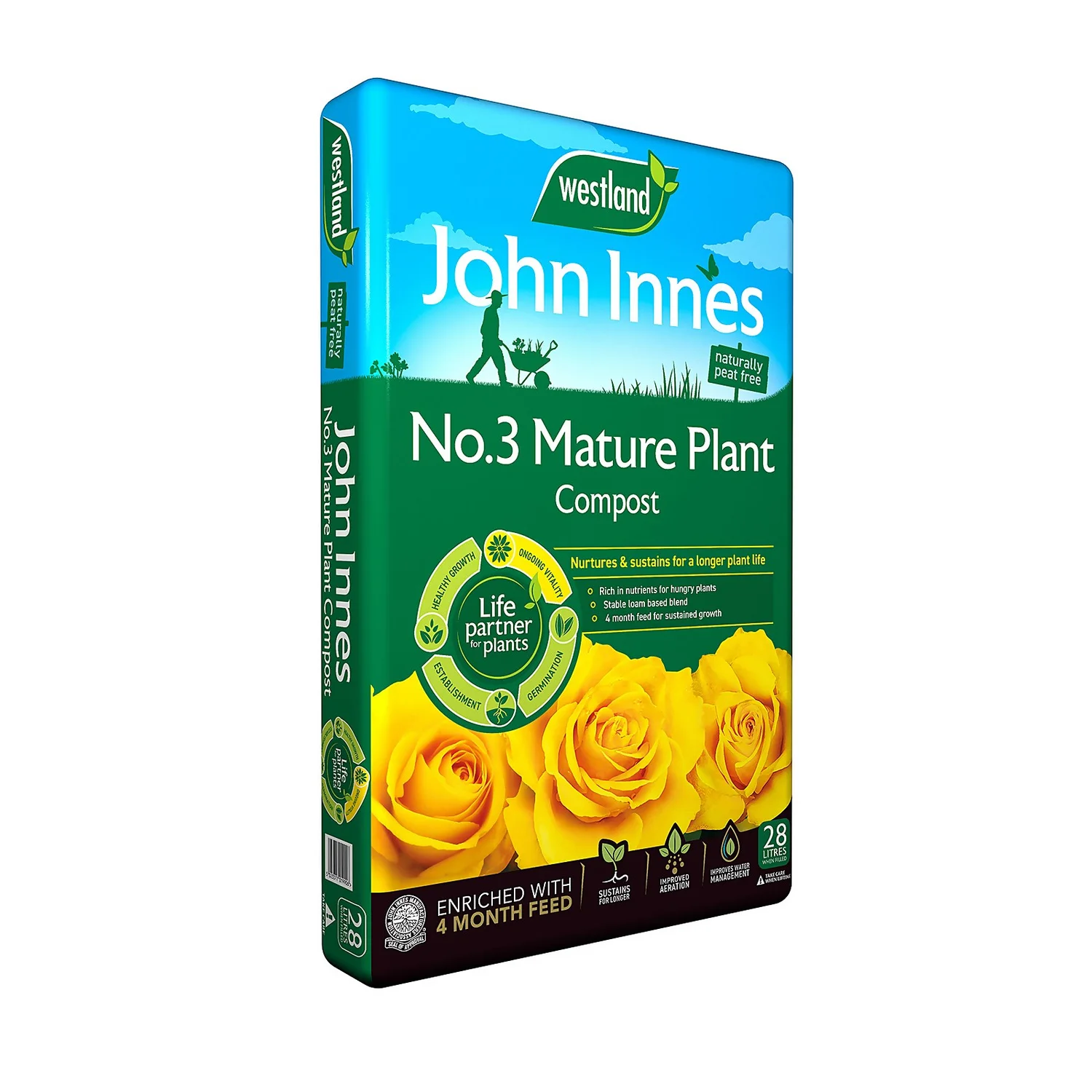 Westland John Innes Peat Free No.3 Mature Plant Compost 28L 3 Westland John Innes Peat Free No.3 Mature Plant Compost 28L