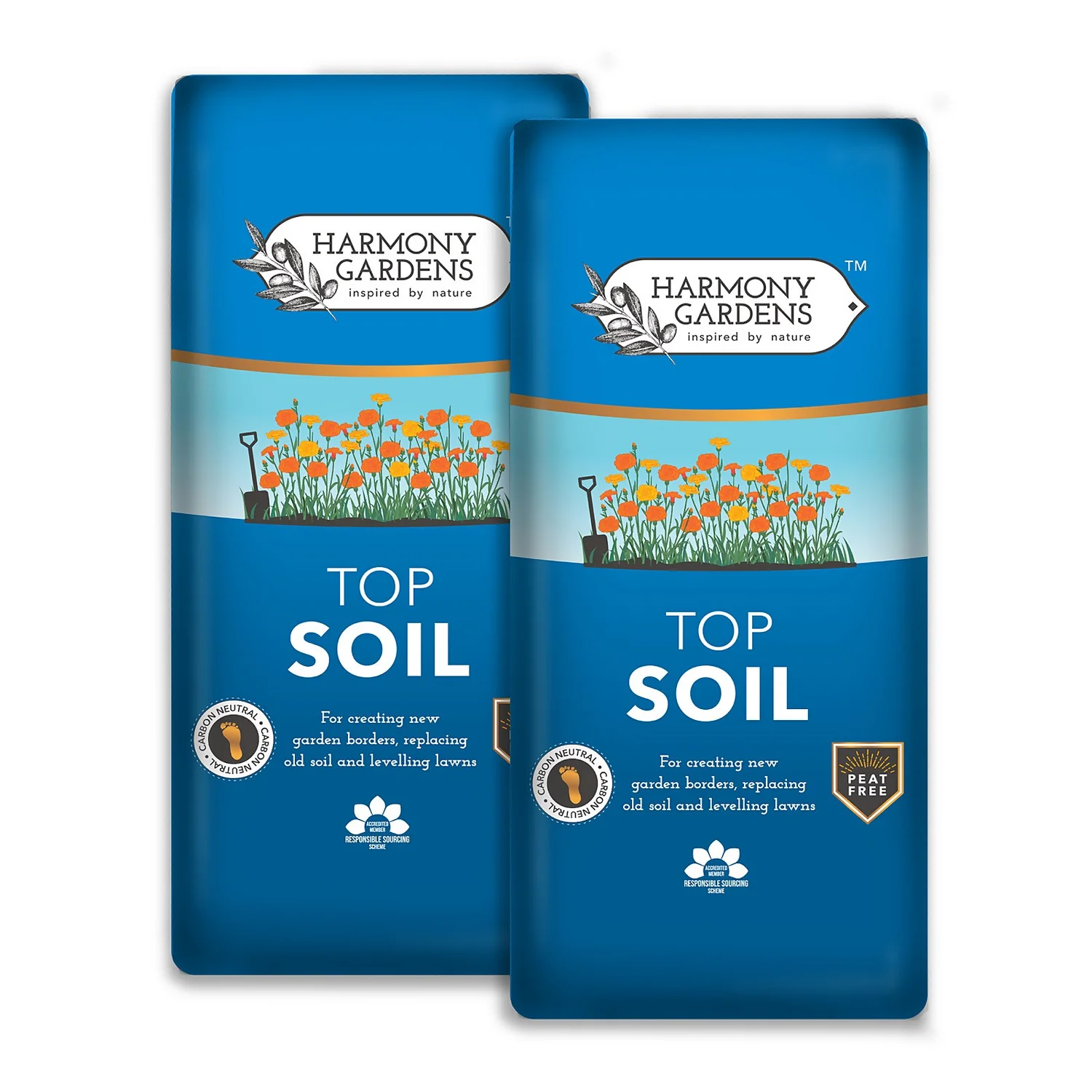 Harmony Gardens Top Soil - 2 Bags (Total 50 Litres / 30Kg) 3 Harmony Gardens Top Soil - 2 Bags (Total 50 Litres / 30Kg)