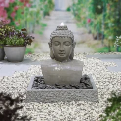 Stylish Fountain Lotus Buddha Water Feature With LEDs 8 Stylish Fountain Lotus Buddha Water Feature With LEDs -Garden Care Shop 14519362 1725047822576716